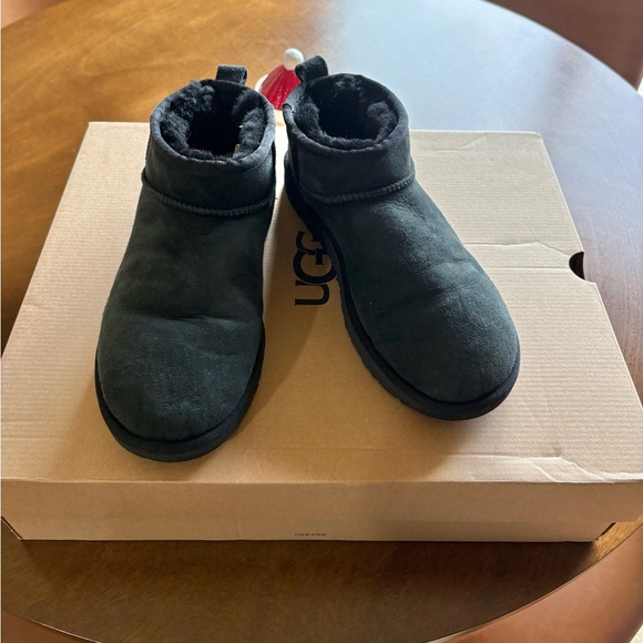 UGG Classic Ultra Mini Boots Black - Picture 2 of 9
